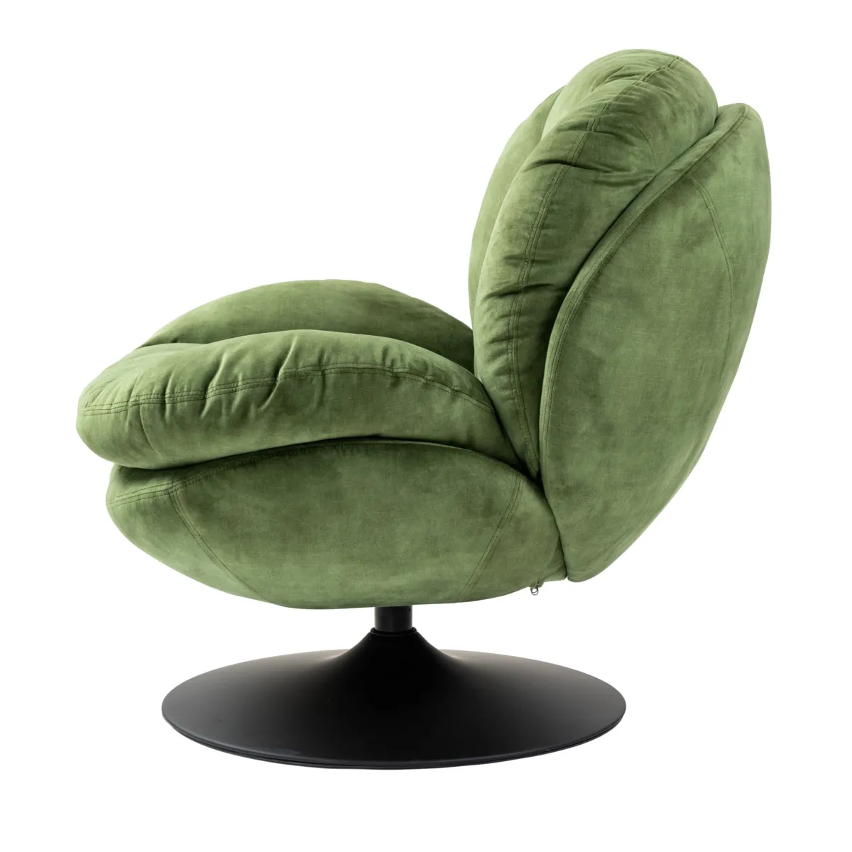 Fauteuil pivotant velours (Assise 46 cm) Lomy Vert
