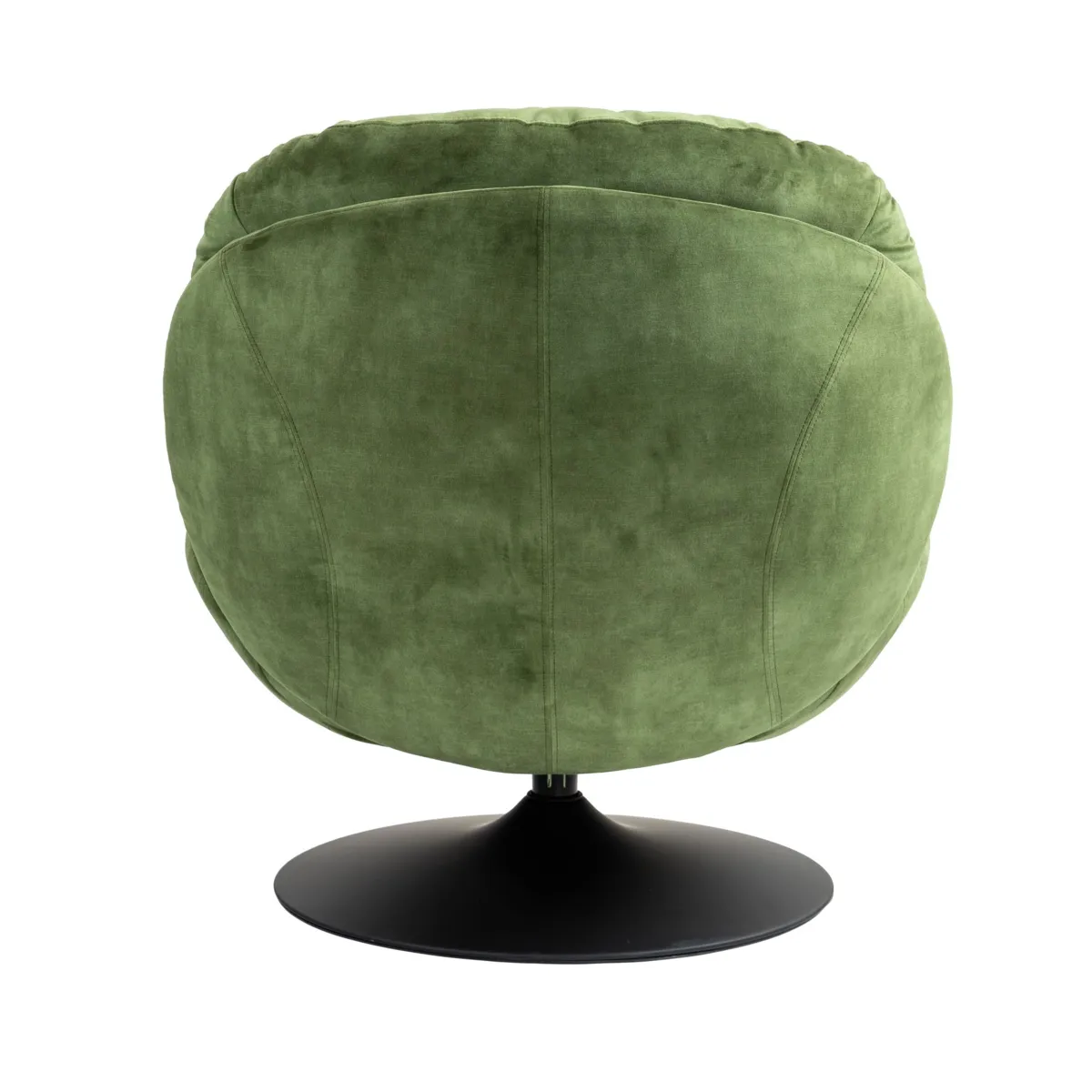 Poltrona girevole in velluto (seduta 46 cm) Lomy Verde
