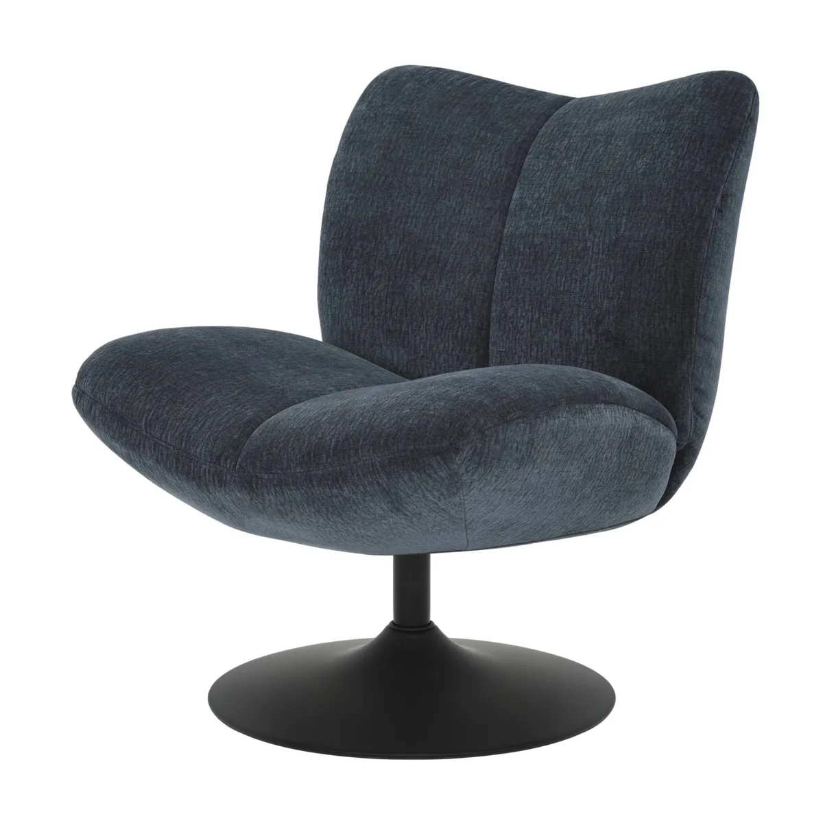 Poltrona girevole in tessuto testurizzato (seduta 46 cm) Axis Blu navy