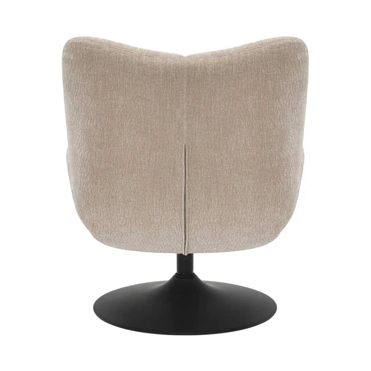 Poltrona girevole in tessuto testurizzato (seduta 46 cm) Axis Beige