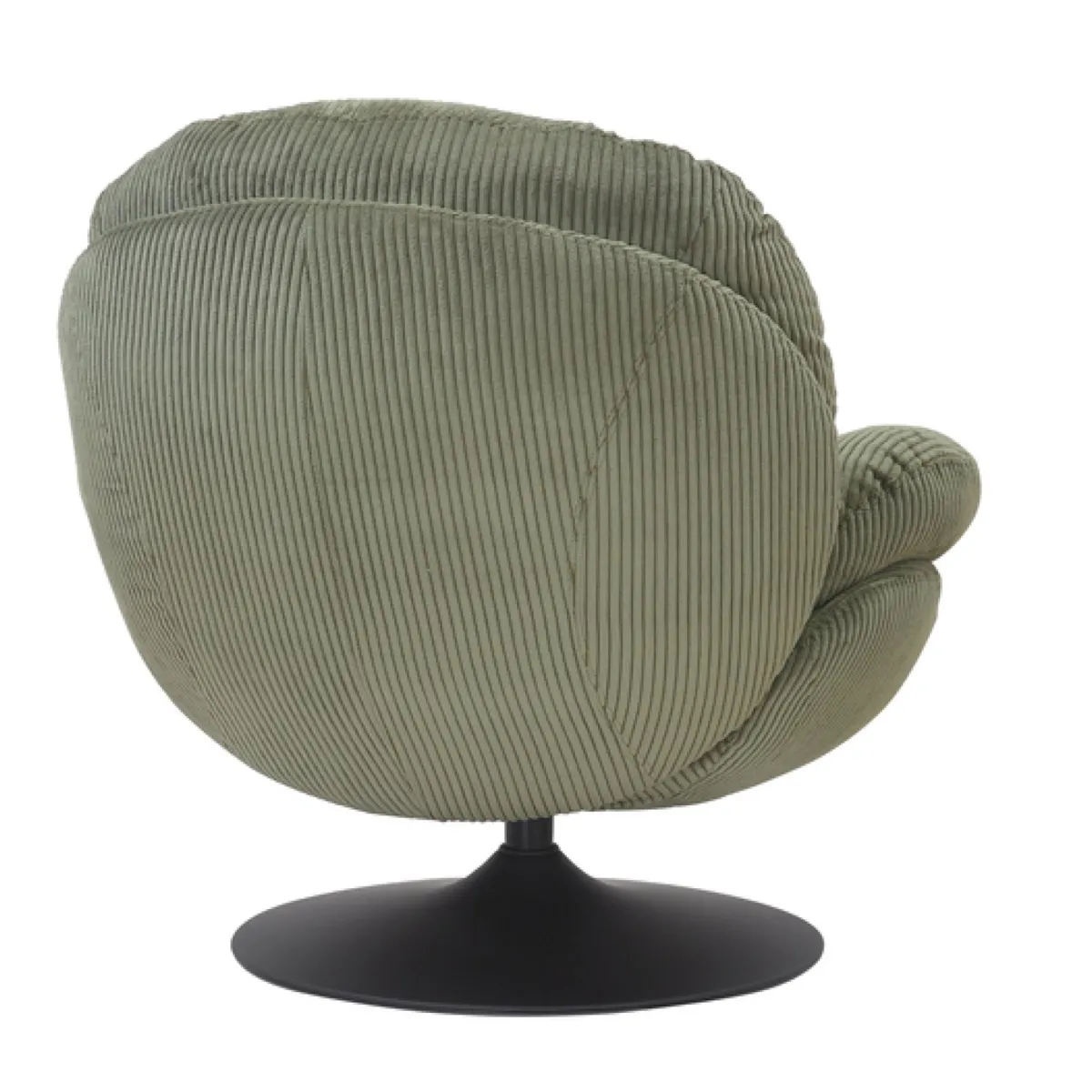 Fauteuil pivotant velours côtelé (Assise 46 cm) Lomy Vert
