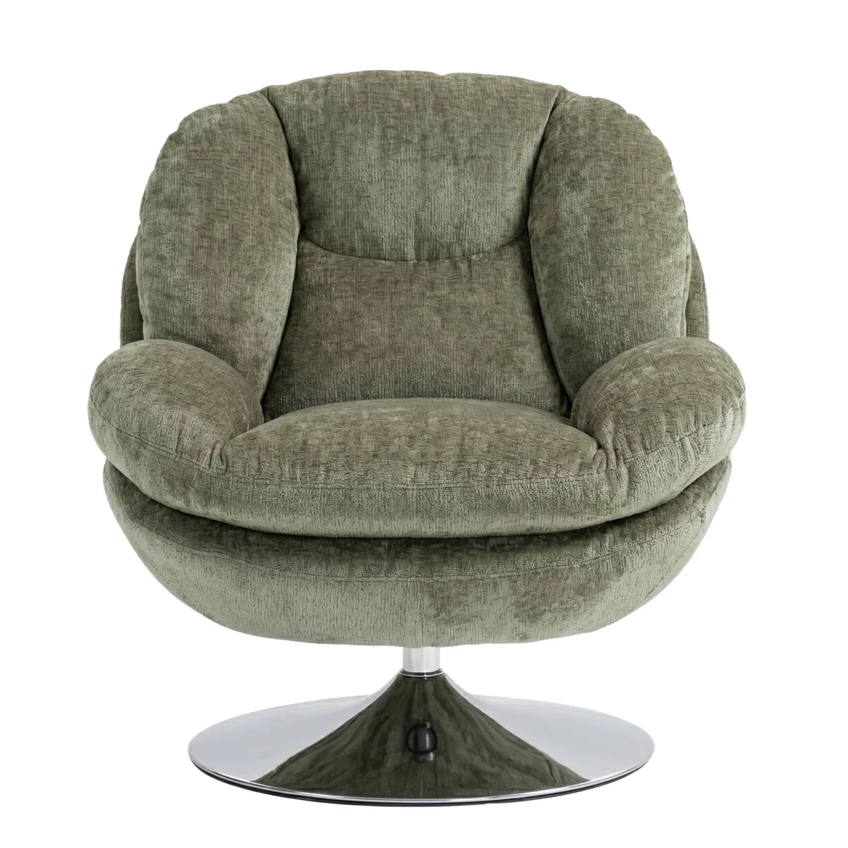 Poltrona girevole in tessuto (seduta 46 cm) Lomy Verde cachi
