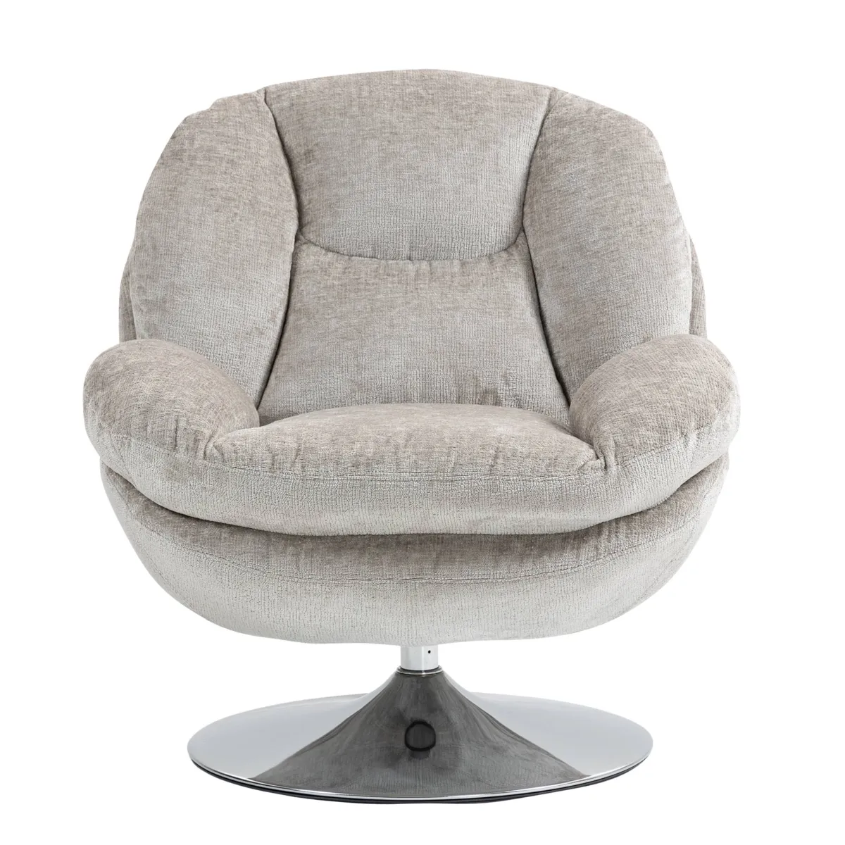 Poltrona girevole in tessuto (seduta 46 cm) Lomy Tortora
