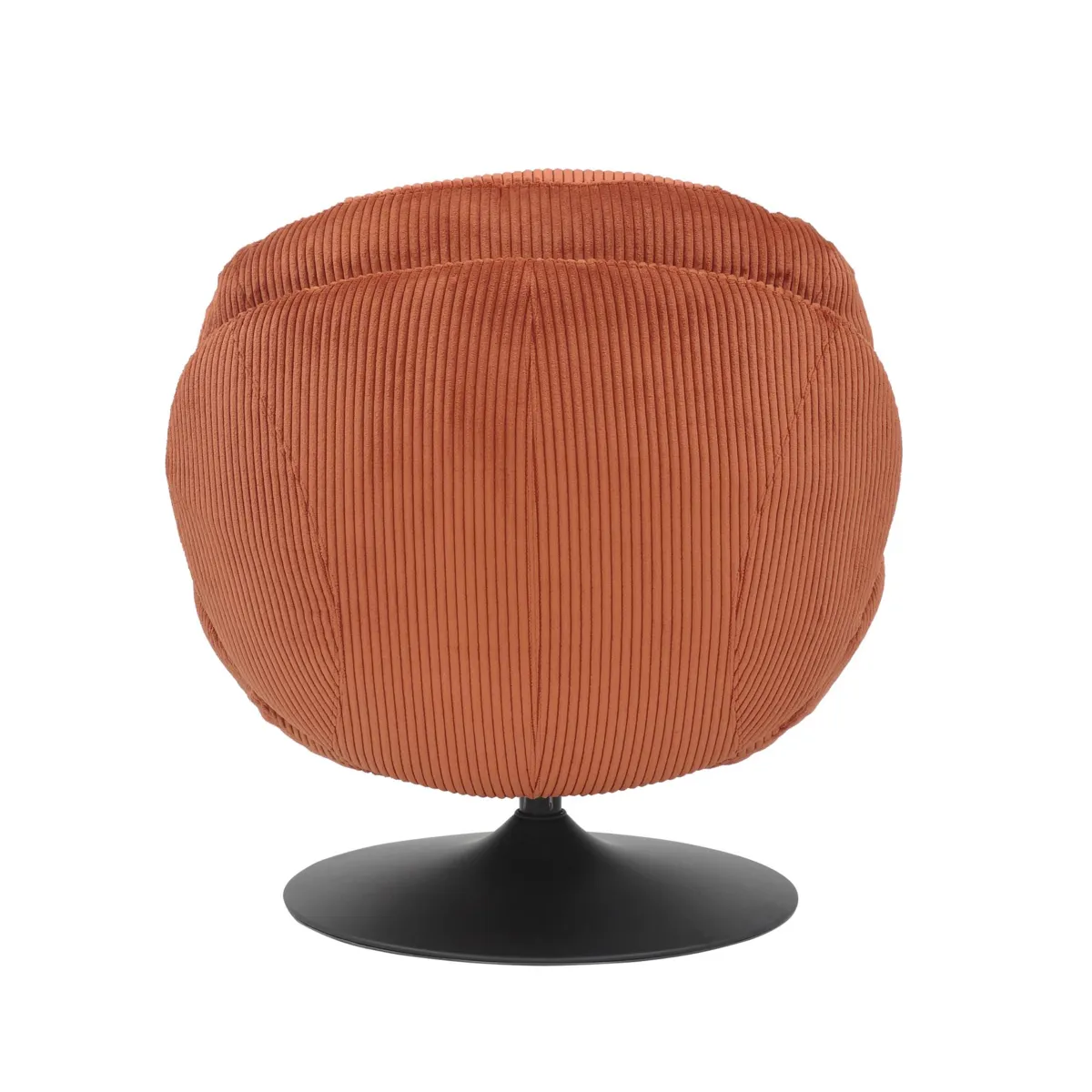 Poltrona girevole in velluto a coste (seduta 46 cm) Lomy Terracotta

