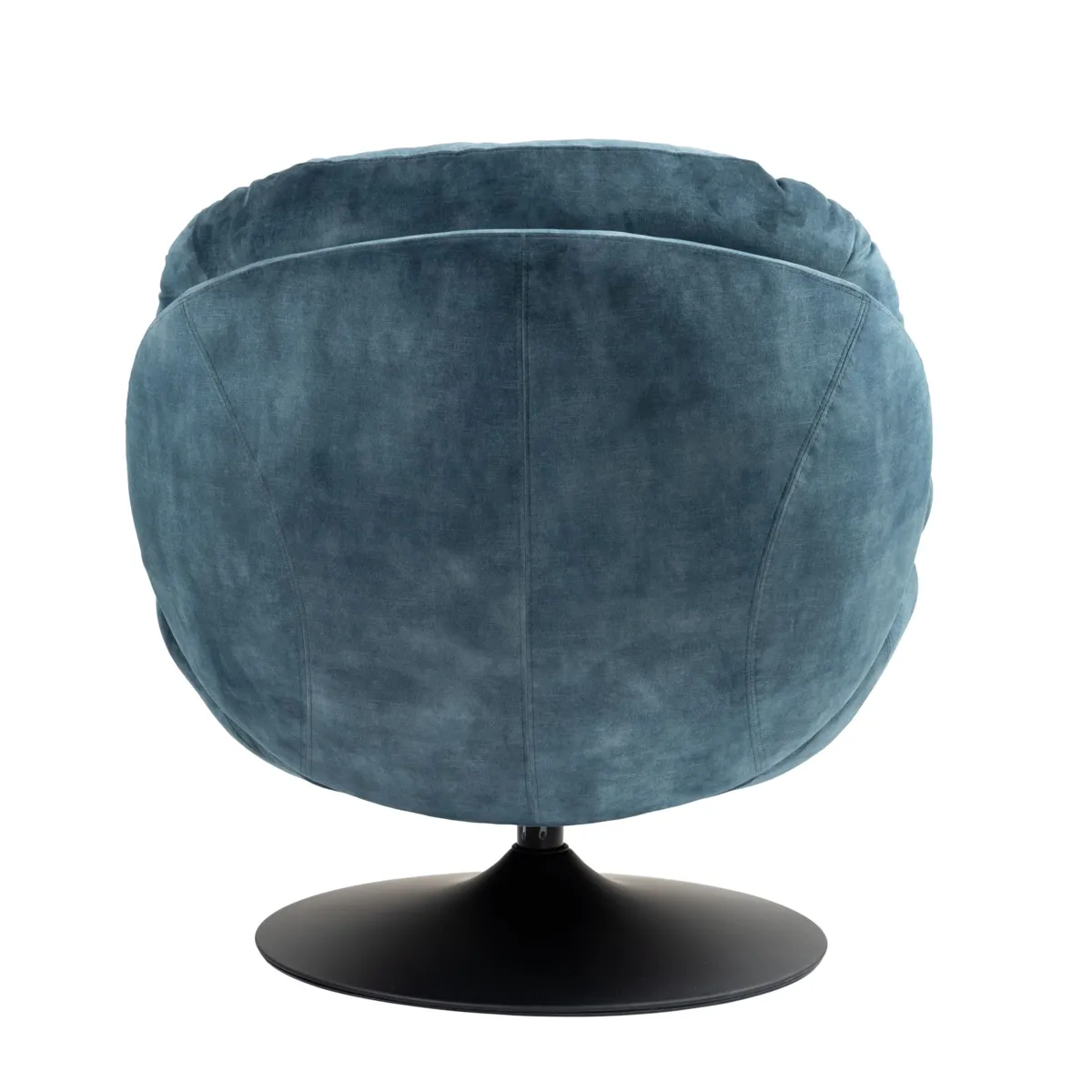 Poltrona girevole in velluto (seduta 46 cm) Lomy Blu grigio
