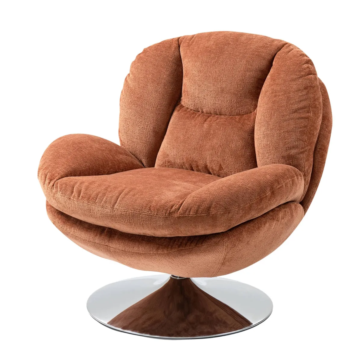 Poltrona girevole in tessuto (seduta 46 cm) Lomy Ruggine
