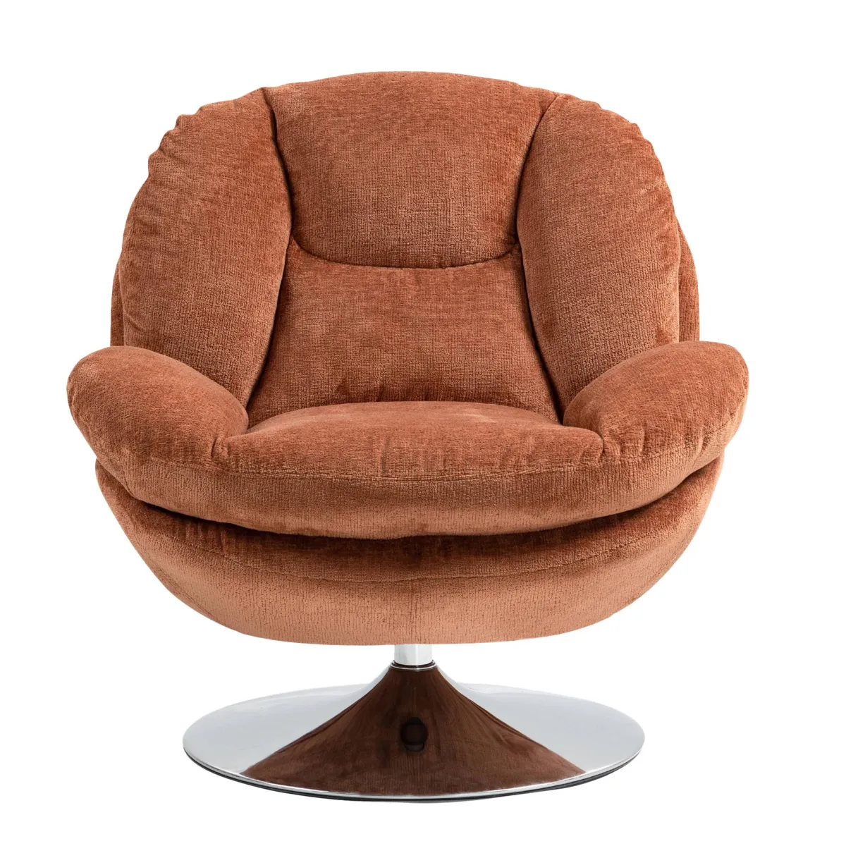 Poltrona girevole in tessuto (seduta 46 cm) Lomy Ruggine
