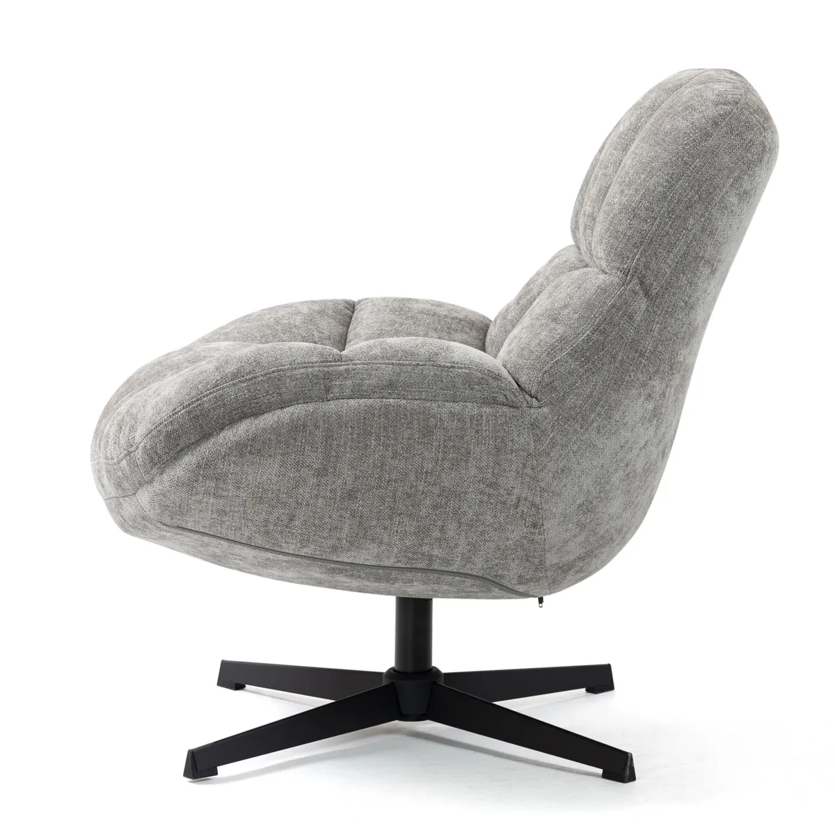 Poltrona girevole in tessuto (seduta 47 cm) Rezo Grigio chiaro
