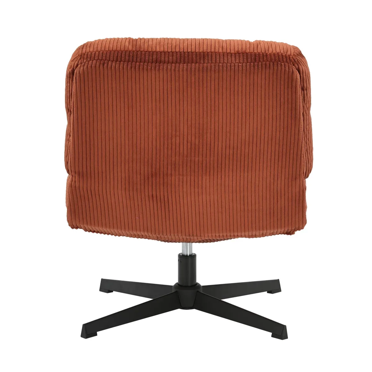 Poltrona girevole in velluto a coste (seduta 46 cm) Kult Terracotta