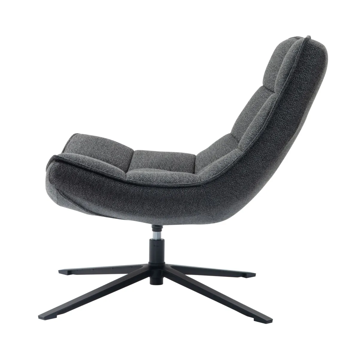 Poltrona girevole in tessuto (seduta 43 cm) Oxxo Grigio antracite