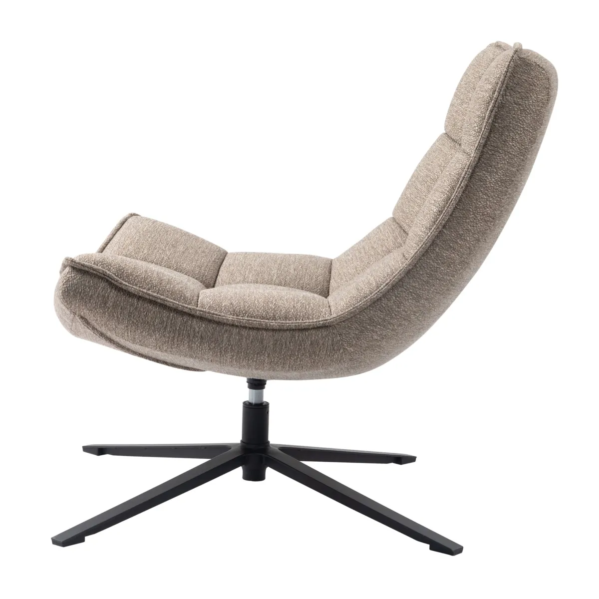 Poltrona girevole in tessuto (seduta 43 cm) Oxxo Beige Sabbia