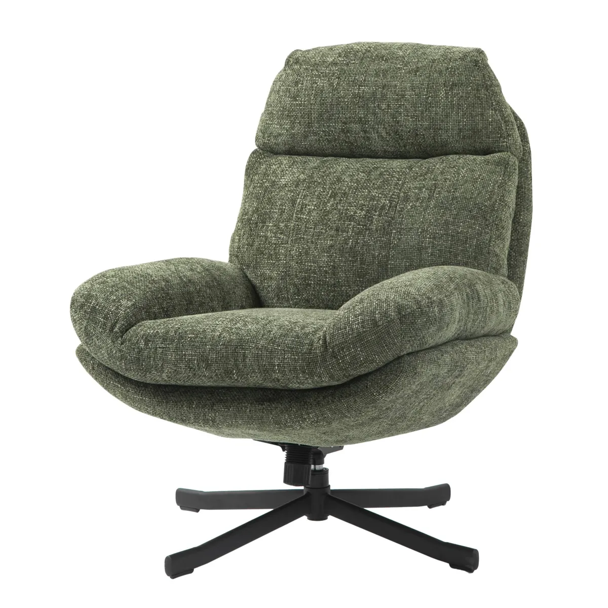 Poltrona girevole in tessuto (seduta 49 cm) Moor Verde scuro
