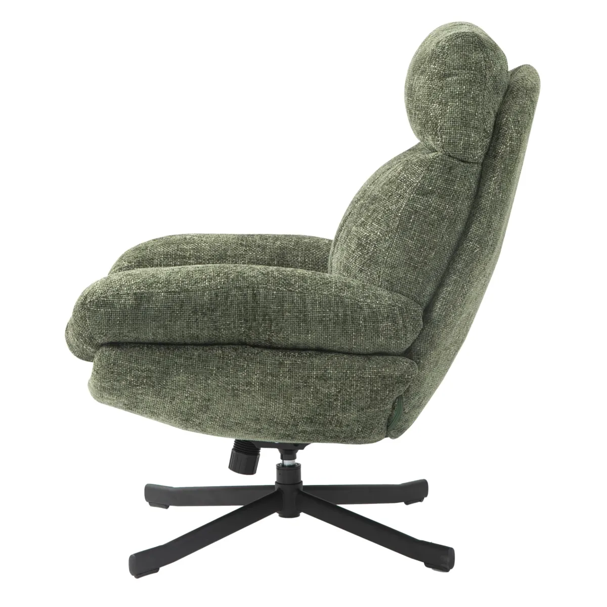 Poltrona girevole in tessuto (seduta 49 cm) Moor Verde scuro
