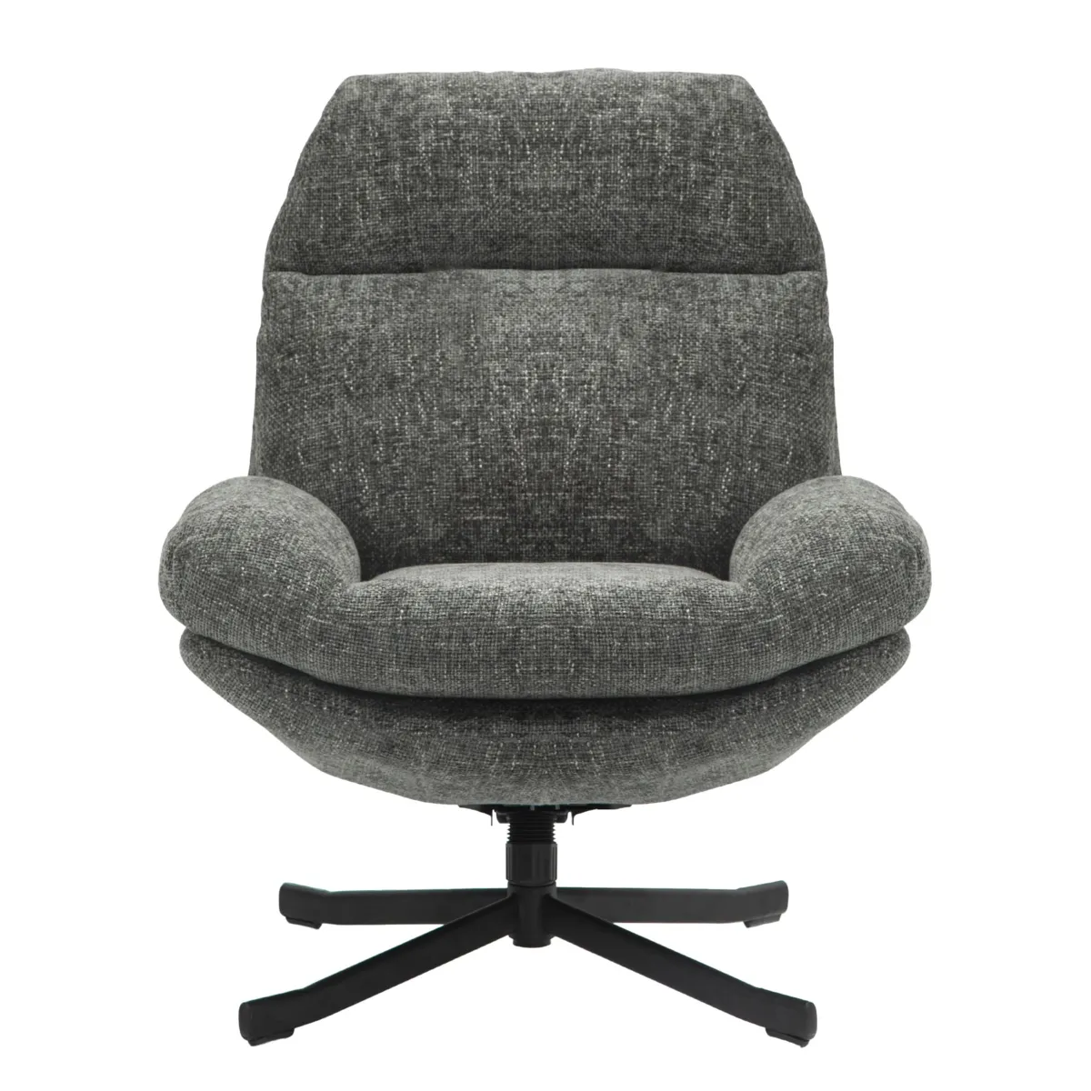 Poltrona girevole in tessuto (seduta 49 cm) Moor Grigio
