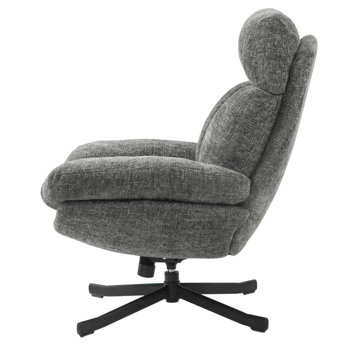 Poltrona girevole in tessuto (seduta 49 cm) Moor Grigio
