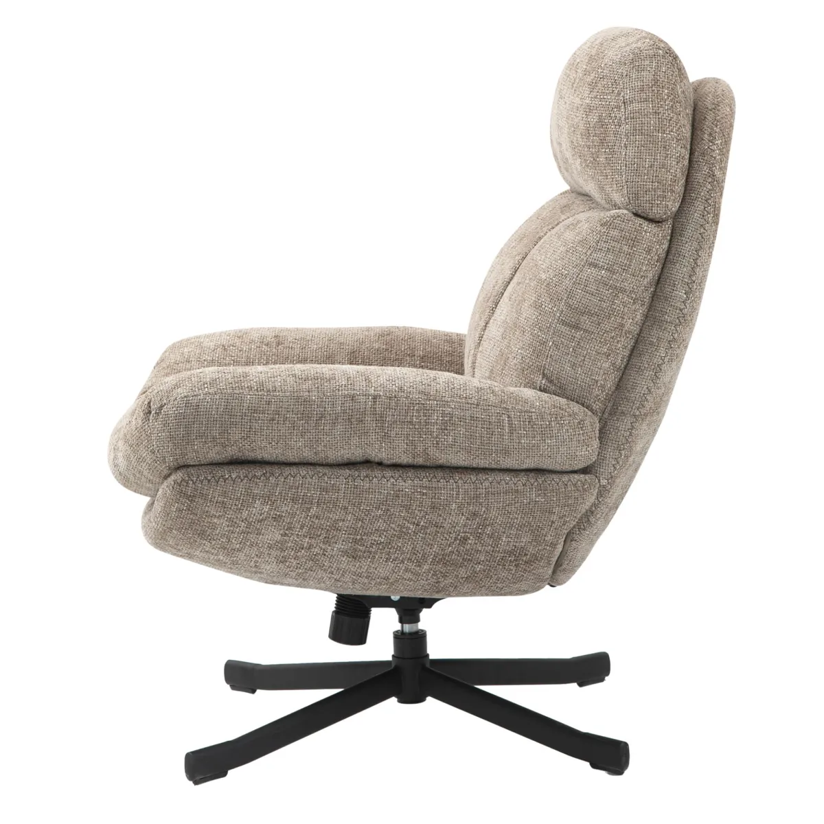 Poltrona girevole in tessuto (seduta 49 cm) Moor Beige Sabbia
