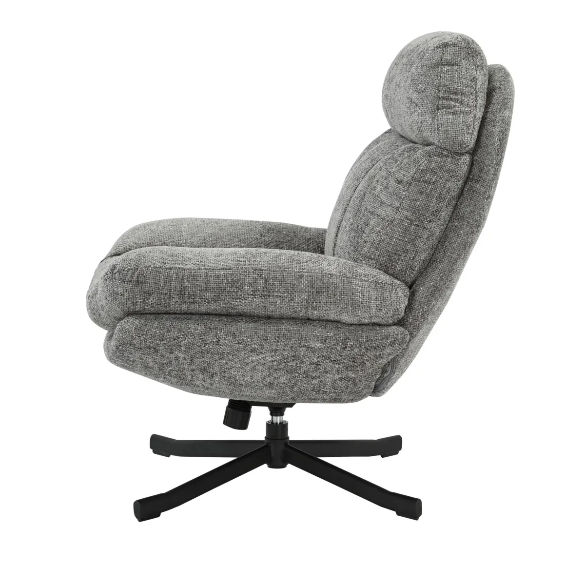 Poltrona girevole in tessuto (seduta 49 cm) Moor Grigio scuro
