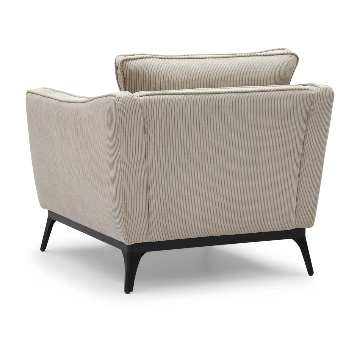 Poltrona in velluto a coste (Altezza seduta 45 cm) Owen Beige