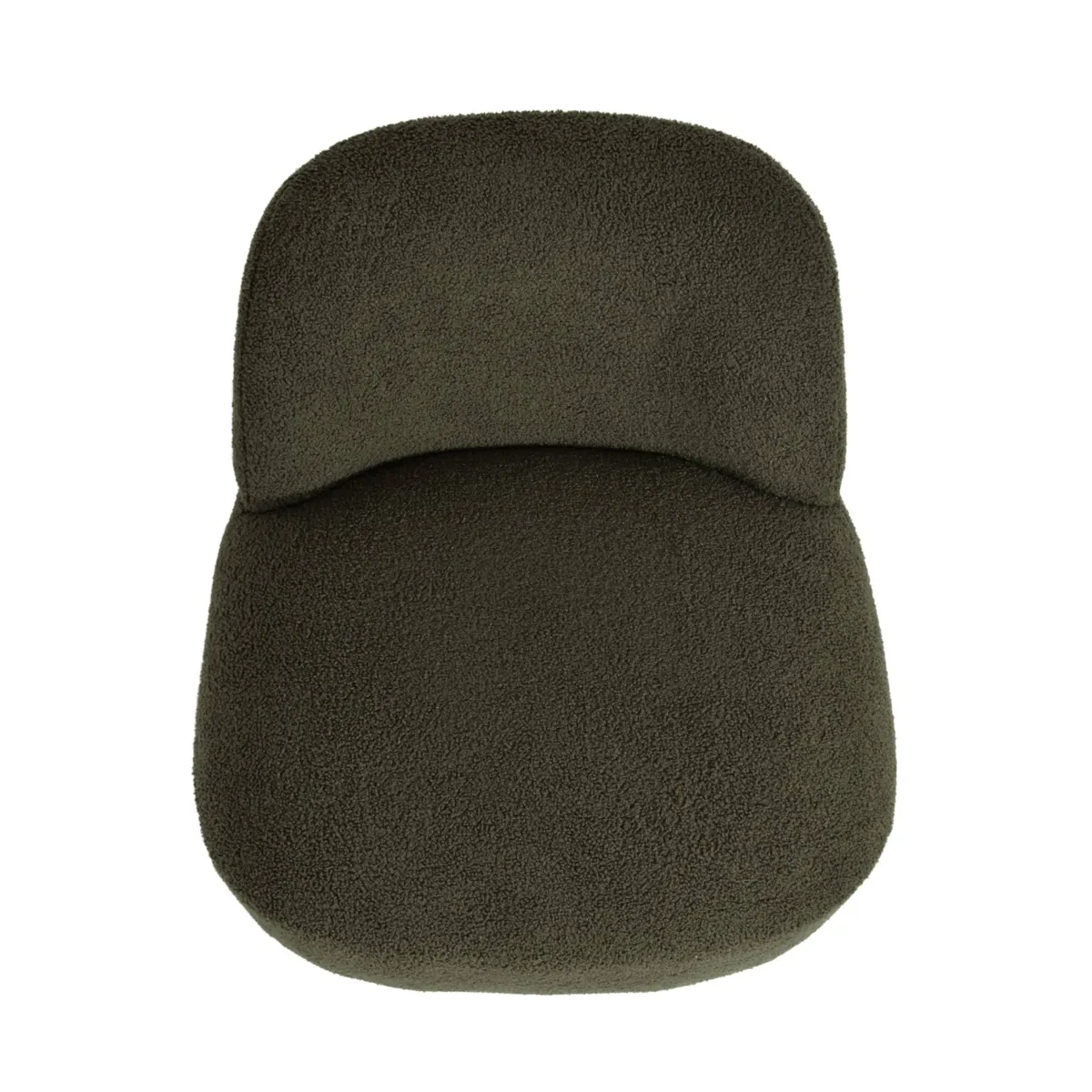 Poltrona girevole in bouclé (seduta 45 cm) Nyxor Verde scuro
