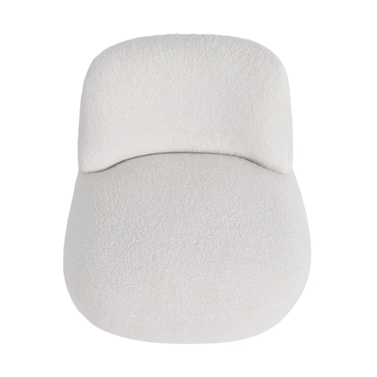 Poltrona girevole in bouclé (seduta 45 cm) Nyxor Ecru