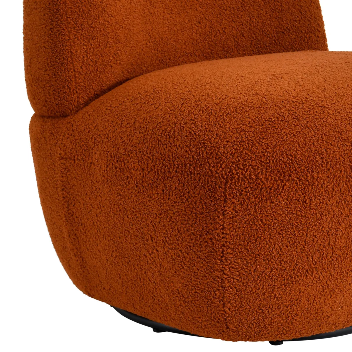 Fauteuil pivotant bouclette (Assise 45 cm) Nyxor Terracotta