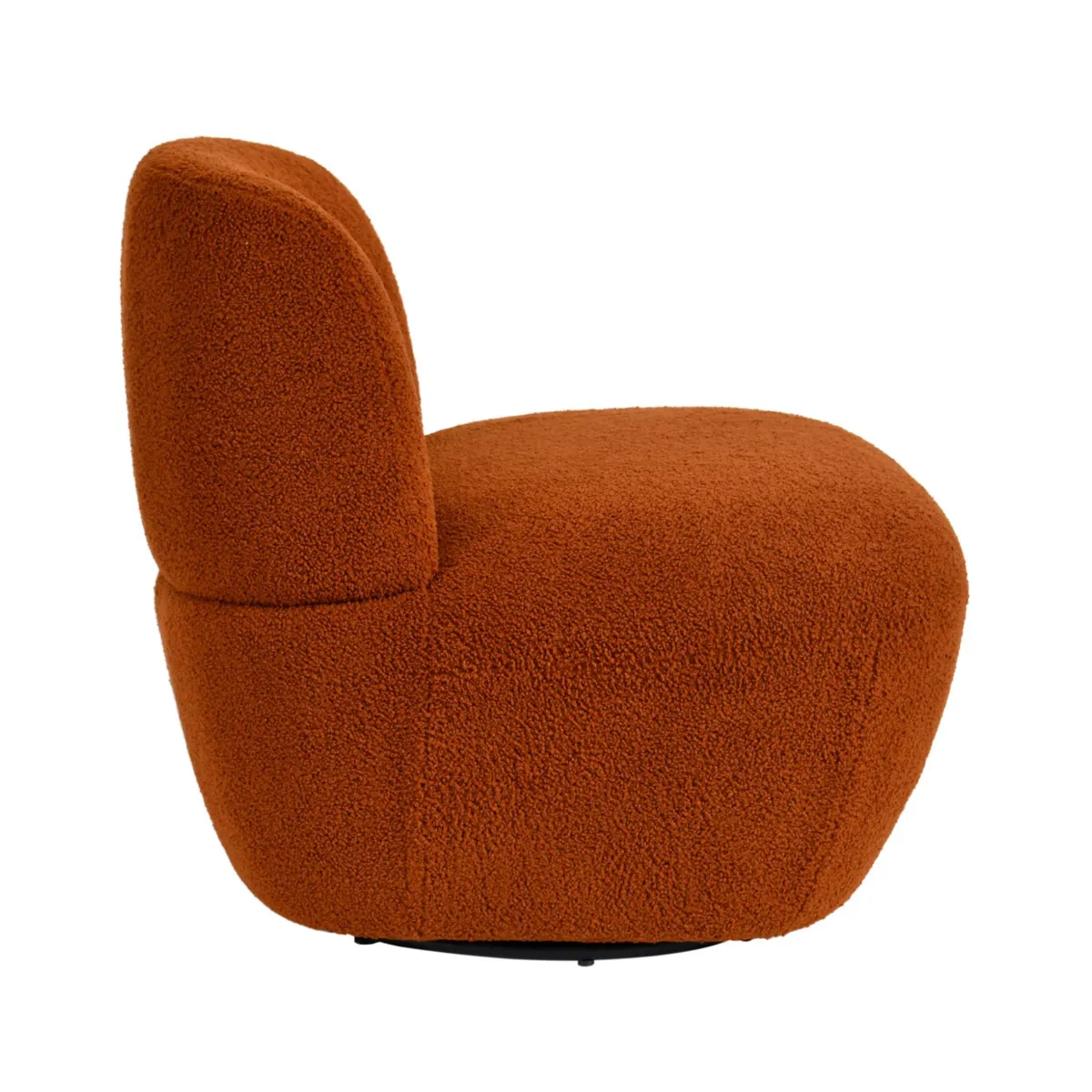Poltrona girevole in bouclé (seduta 45 cm) Nyxor Terracotta
