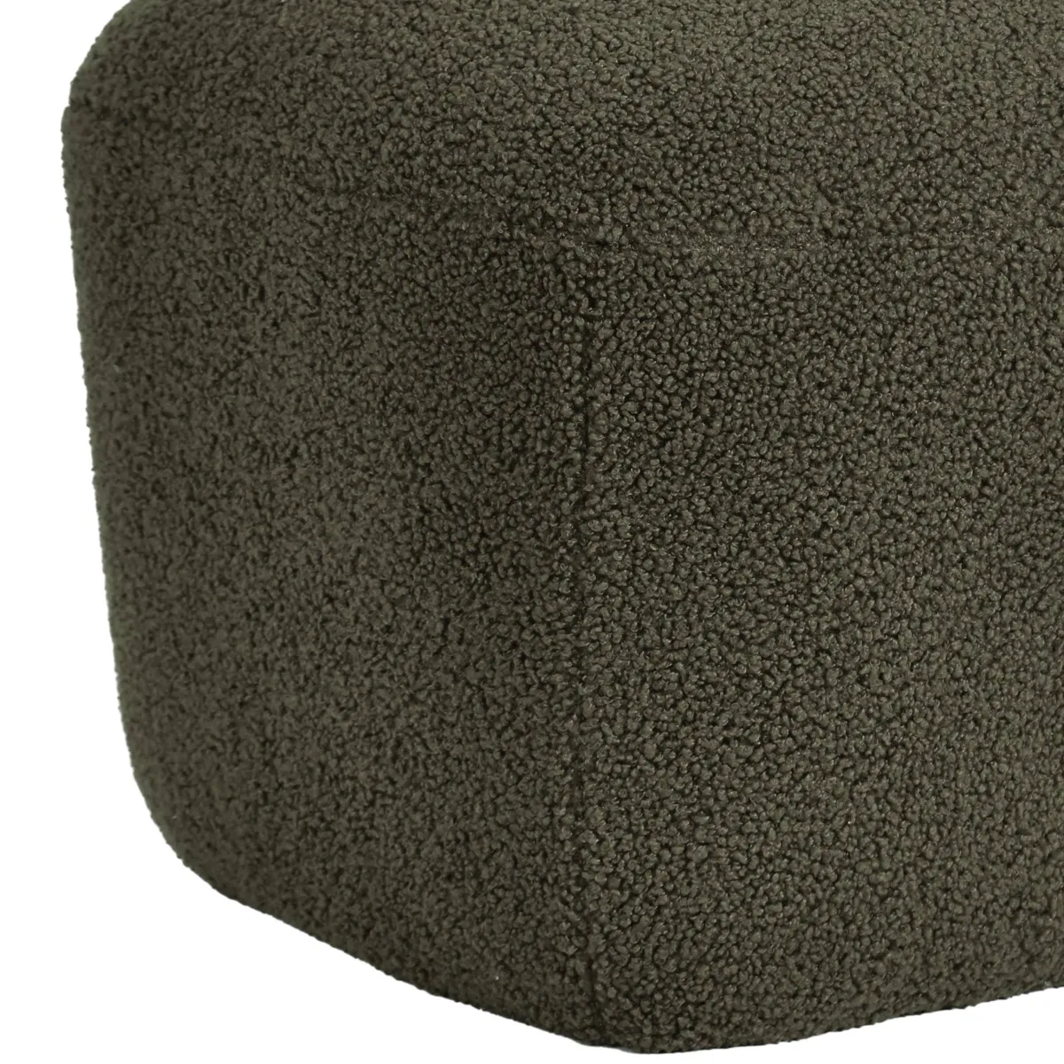 Pouf in bouclé (H43 cm) Nyxor Verde scuro