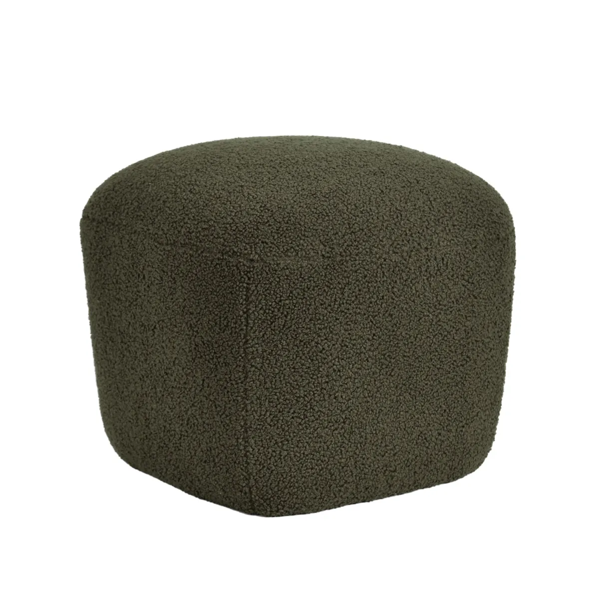 Pouf in bouclé (H43 cm) Nyxor Verde scuro