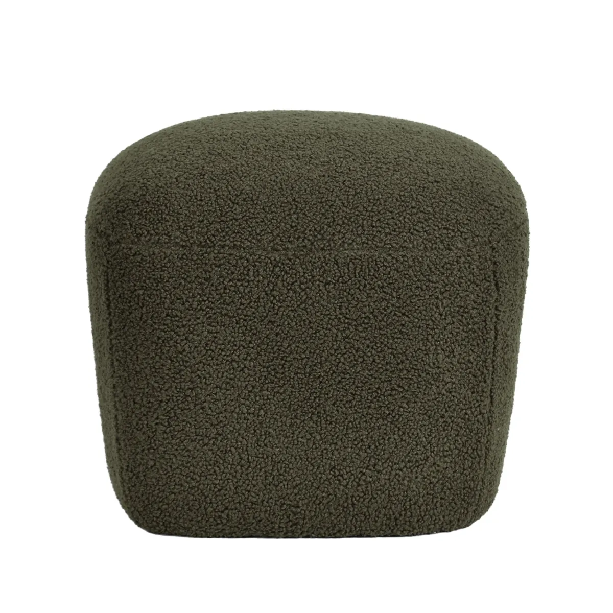Pouf in bouclé (H43 cm) Nyxor Verde scuro