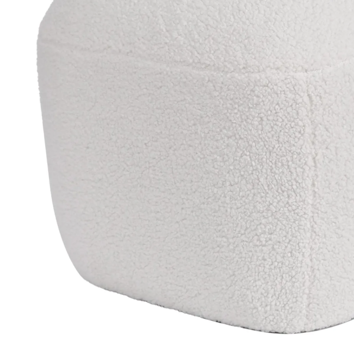 Pouf in bouclé (H43 cm) Nyxor Ecru