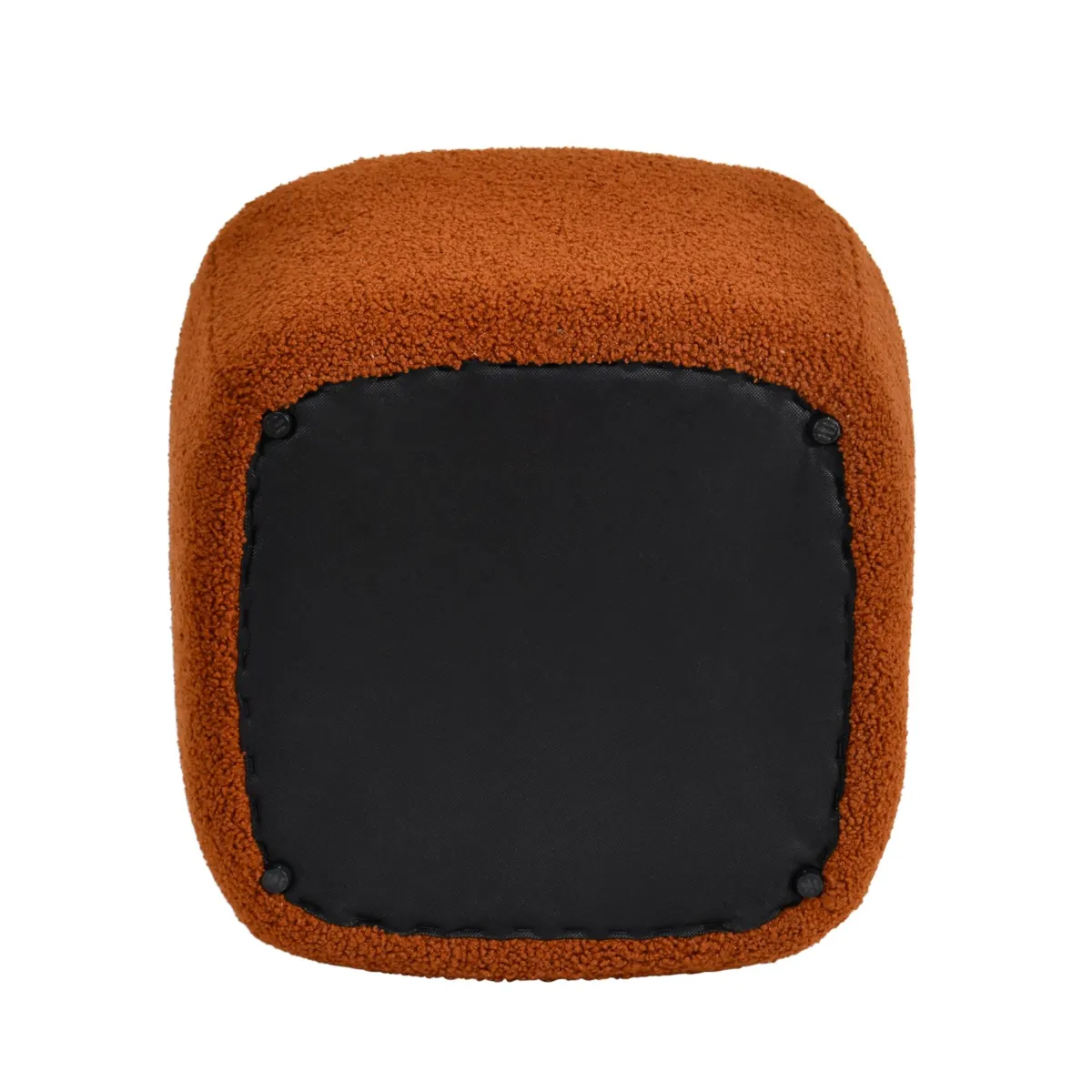 Pouf in bouclé (H43 cm) Nyxor Terracotta