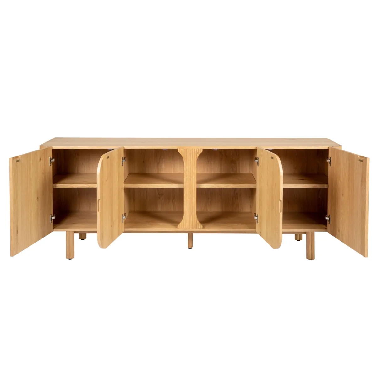 Madia 4 ante in rovere massiccio (200 x 80 cm) Oakland Naturale