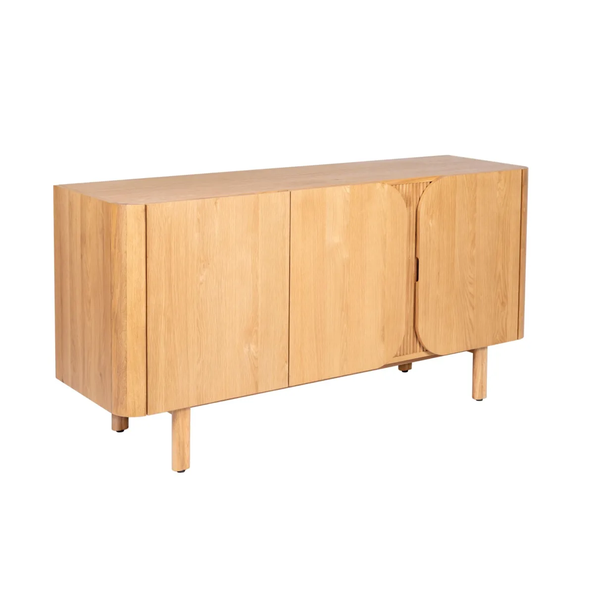 Buffet 3 portes chêne massif (154 x 80 cm) Oakland Naturel