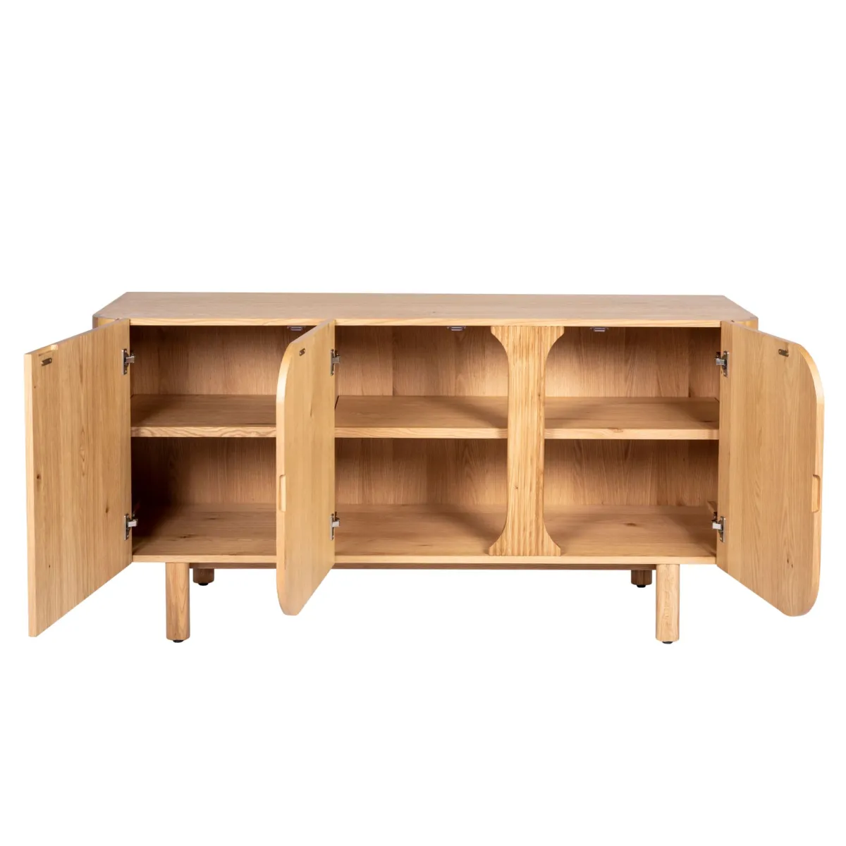 Buffet 3 portes chêne massif (154 x 80 cm) Oakland Naturel