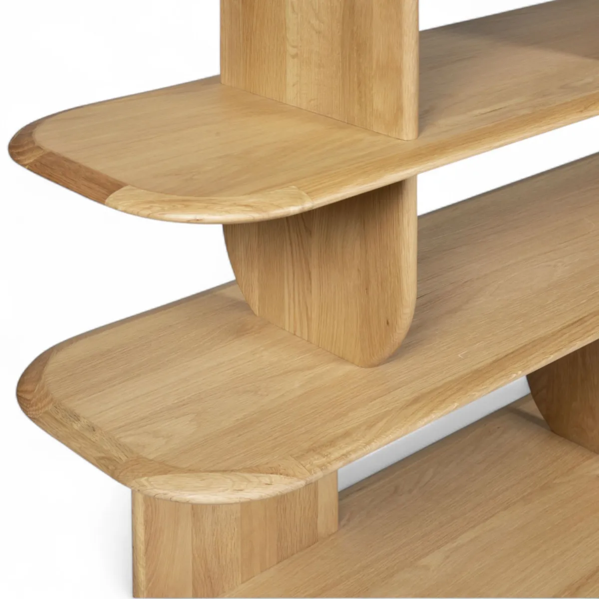 Bibliothèque design 5 étagères chêne massif (200 x 130 cm) Kest Naturel
