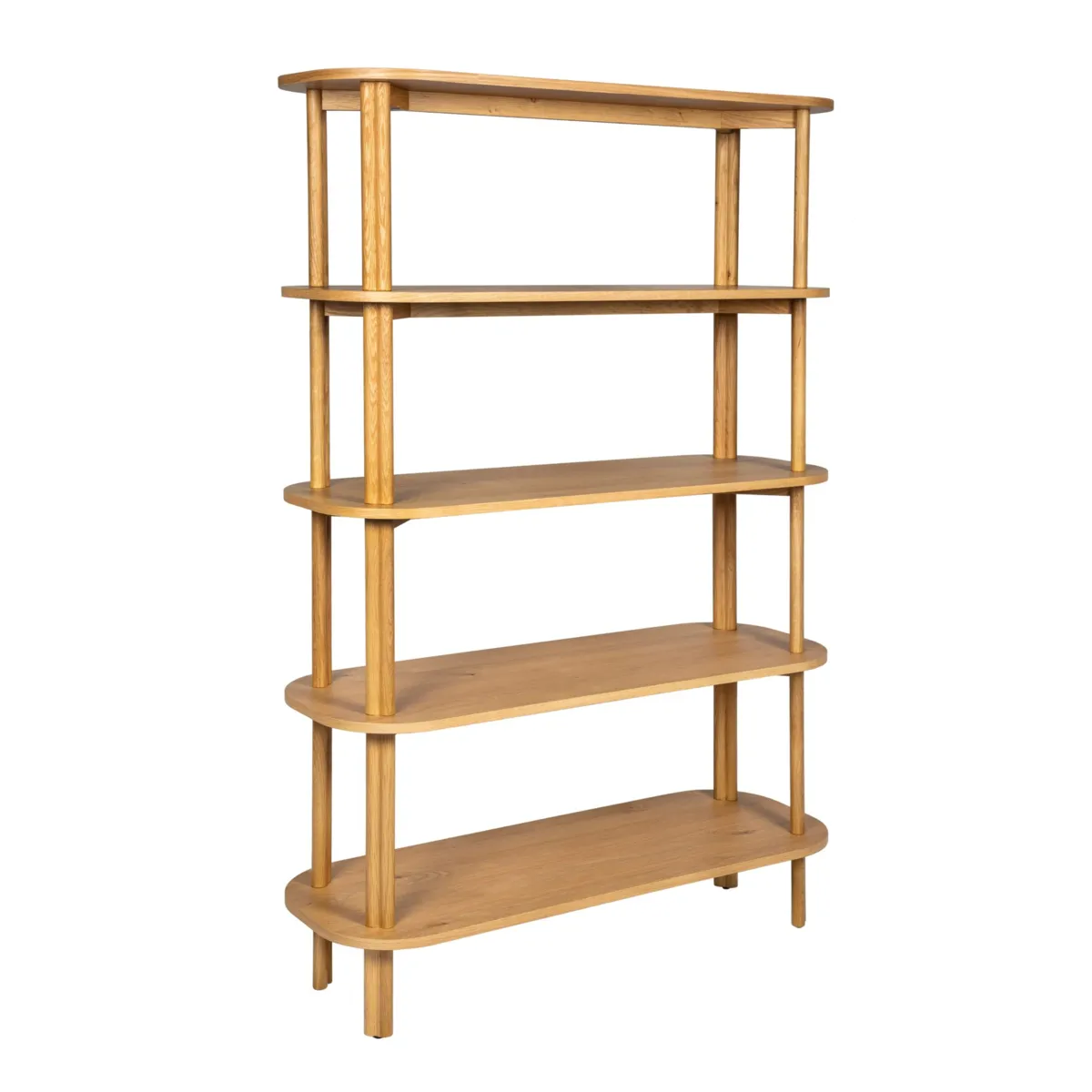 Libreria 5 ripiani in rovere massiccio (110 x 170 cm) Oakland Naturale