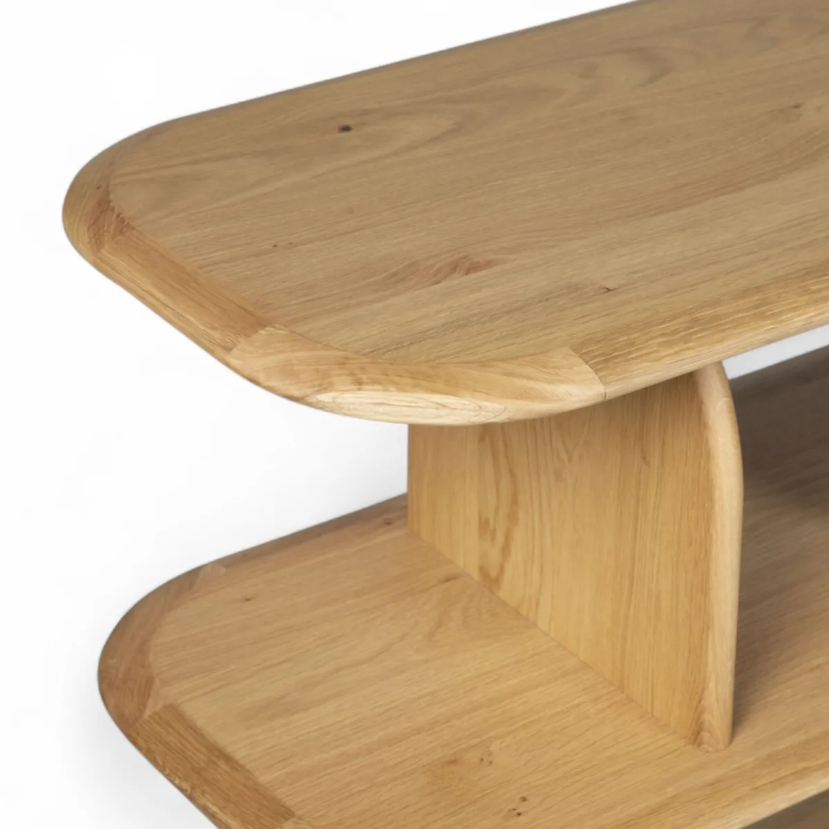 Bibliothèque design 3 étagères chêne massif (200 x 66 cm) Kest Naturel