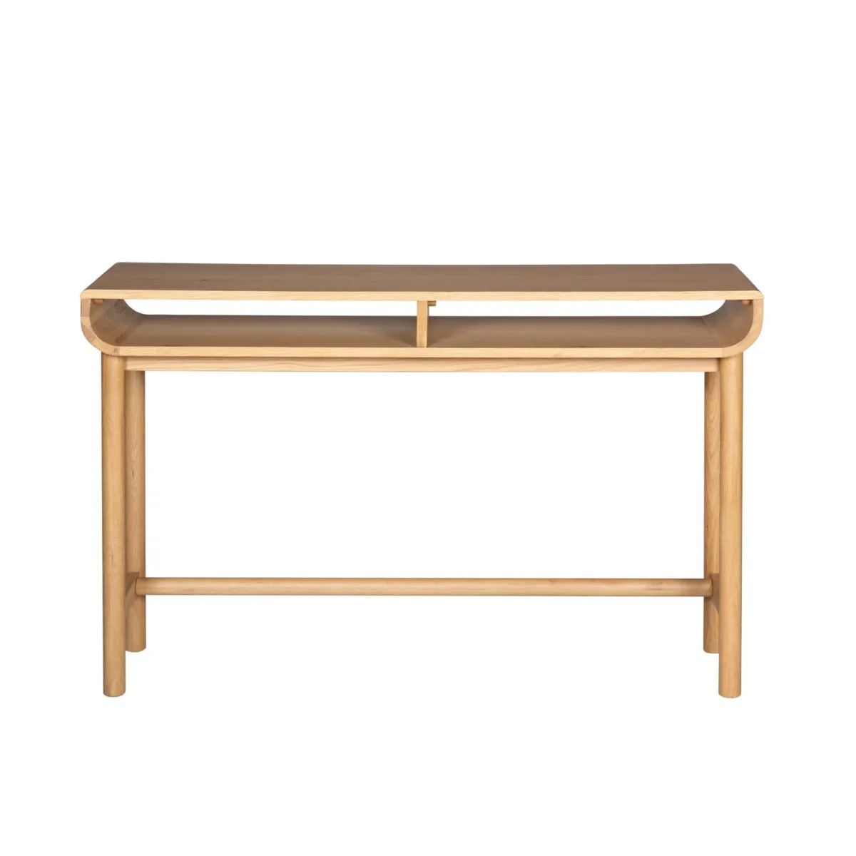 Console 2 niches chêne massif (120 x 76 cm) Tulum Naturel