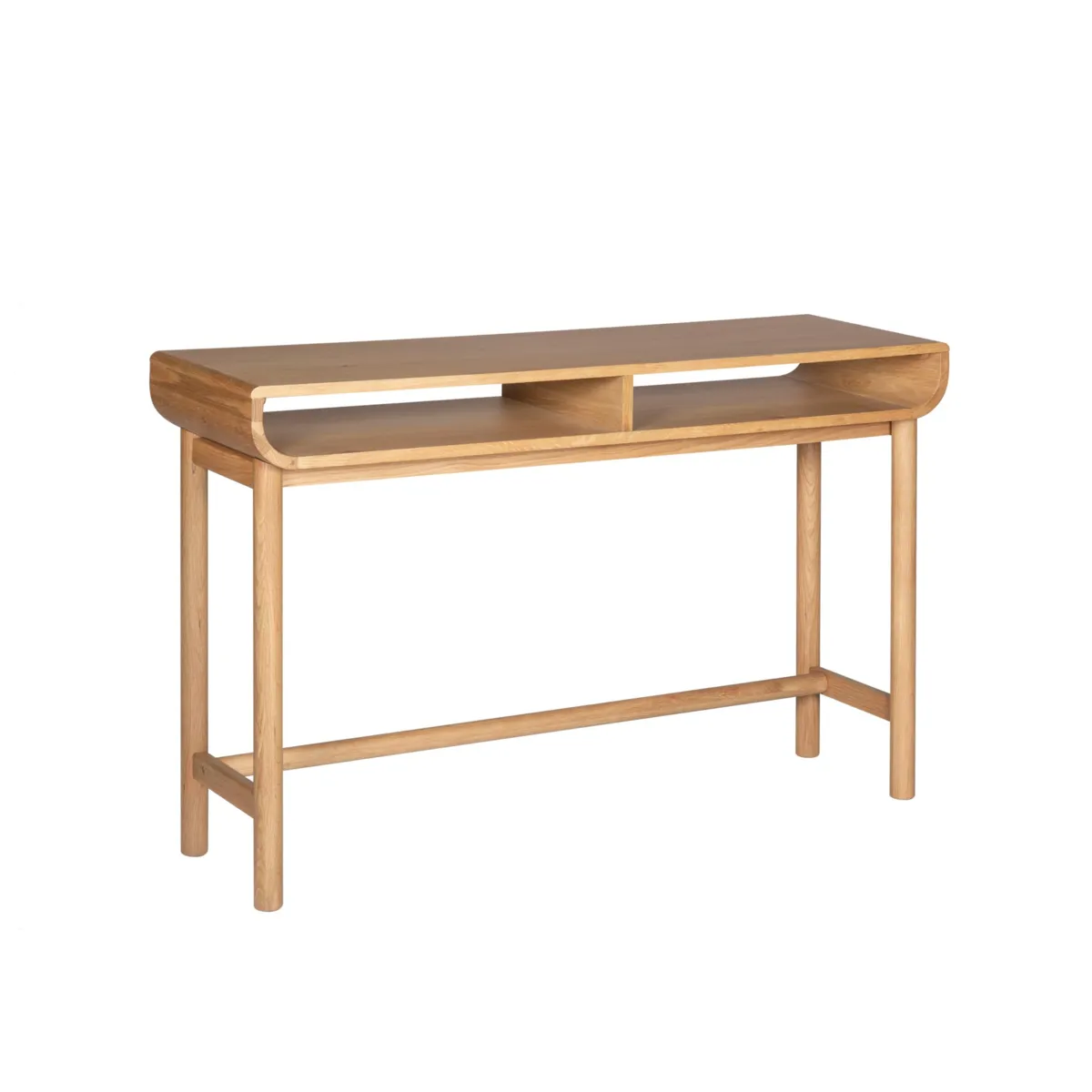 Console 2 niches chêne massif (120 x 76 cm) Tulum Naturel