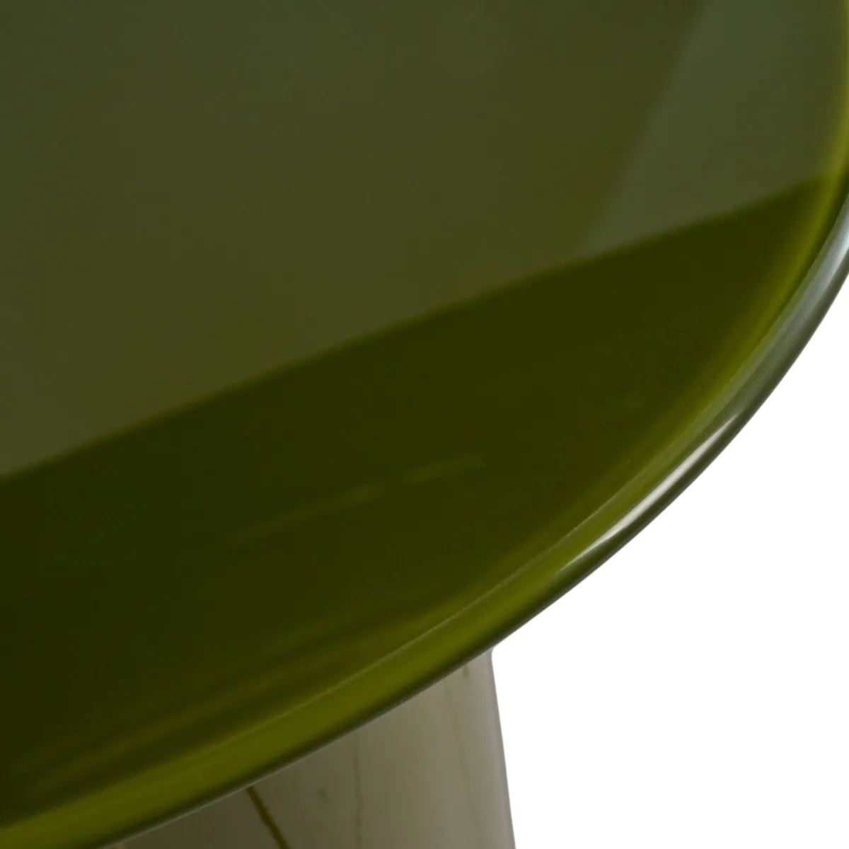 Tavolino rotondo in vetro e MDF (H51 cm) Jila Verde