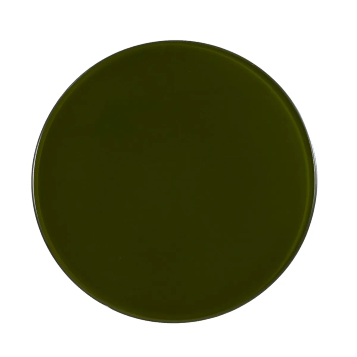 Tavolino rotondo in vetro e MDF (H51 cm) Jila Verde