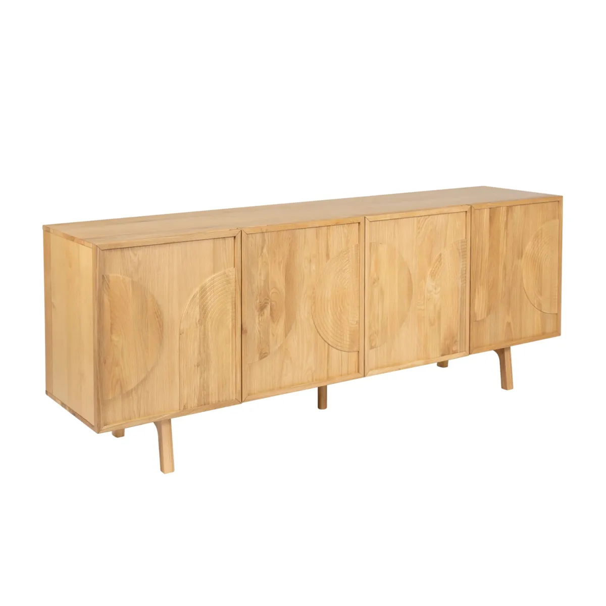 Madia 4 ante in rovere (200 x 80 cm) Olys Naturale