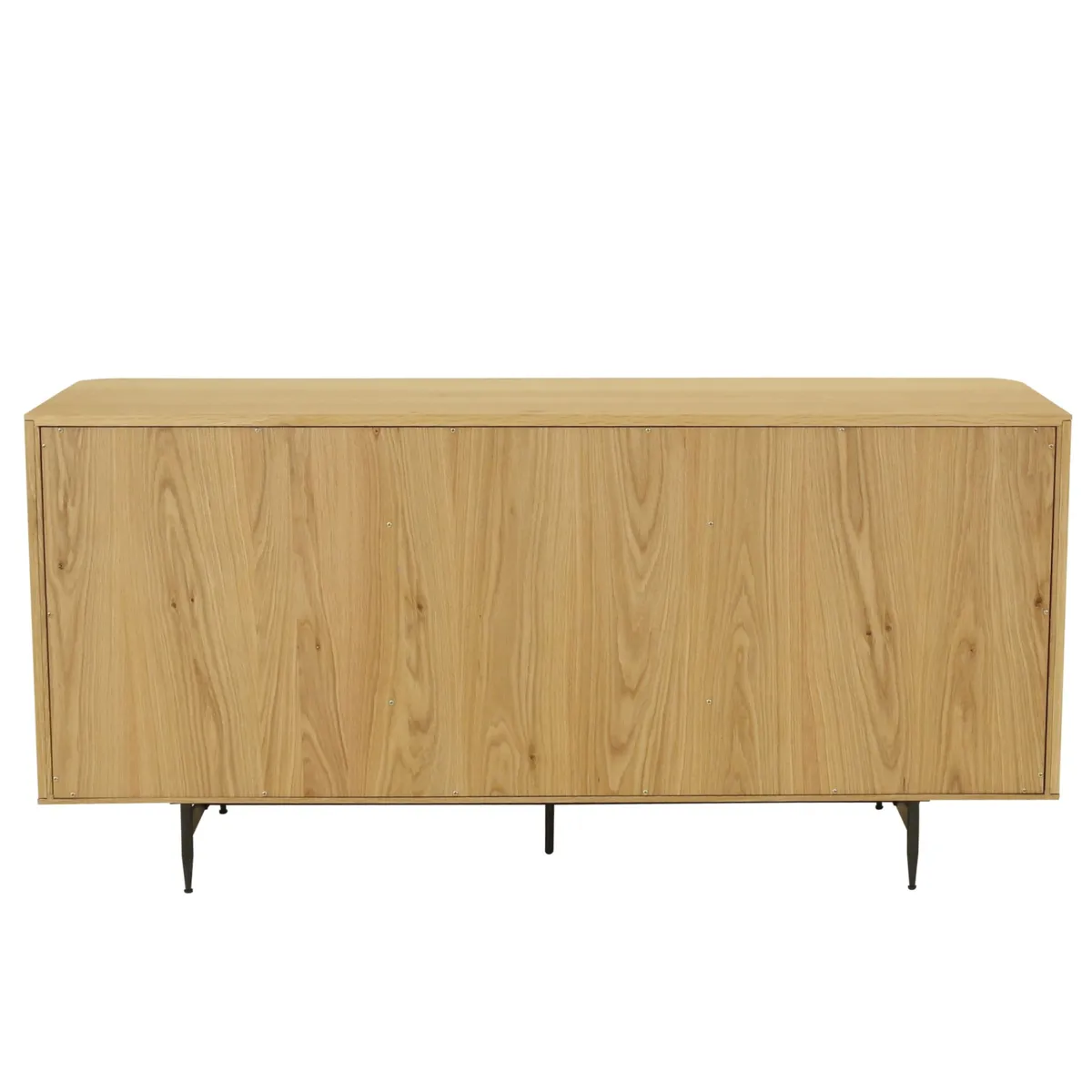 Buffet 3 portes chêne massif et métal (159 x 76 cm) Rytm Naturel
