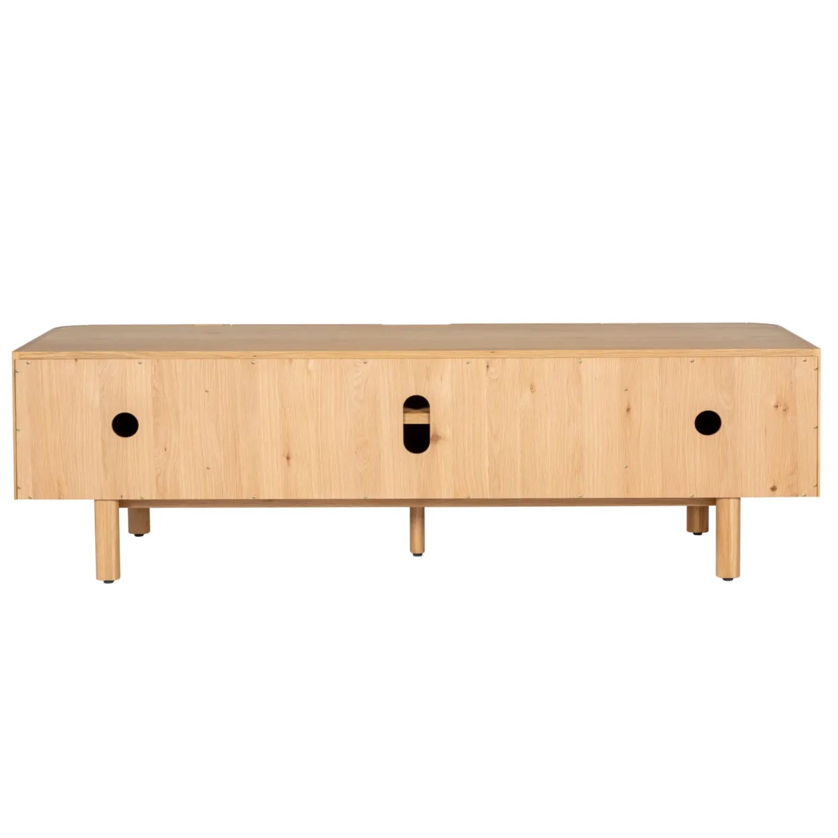 Meuble télé 4 portes chêne massif (180 x 55 cm) Oakland Naturel