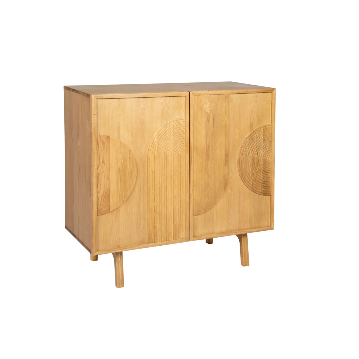 Buffet haut 2 portes chêne (100 x 100 cm) Olys naturel