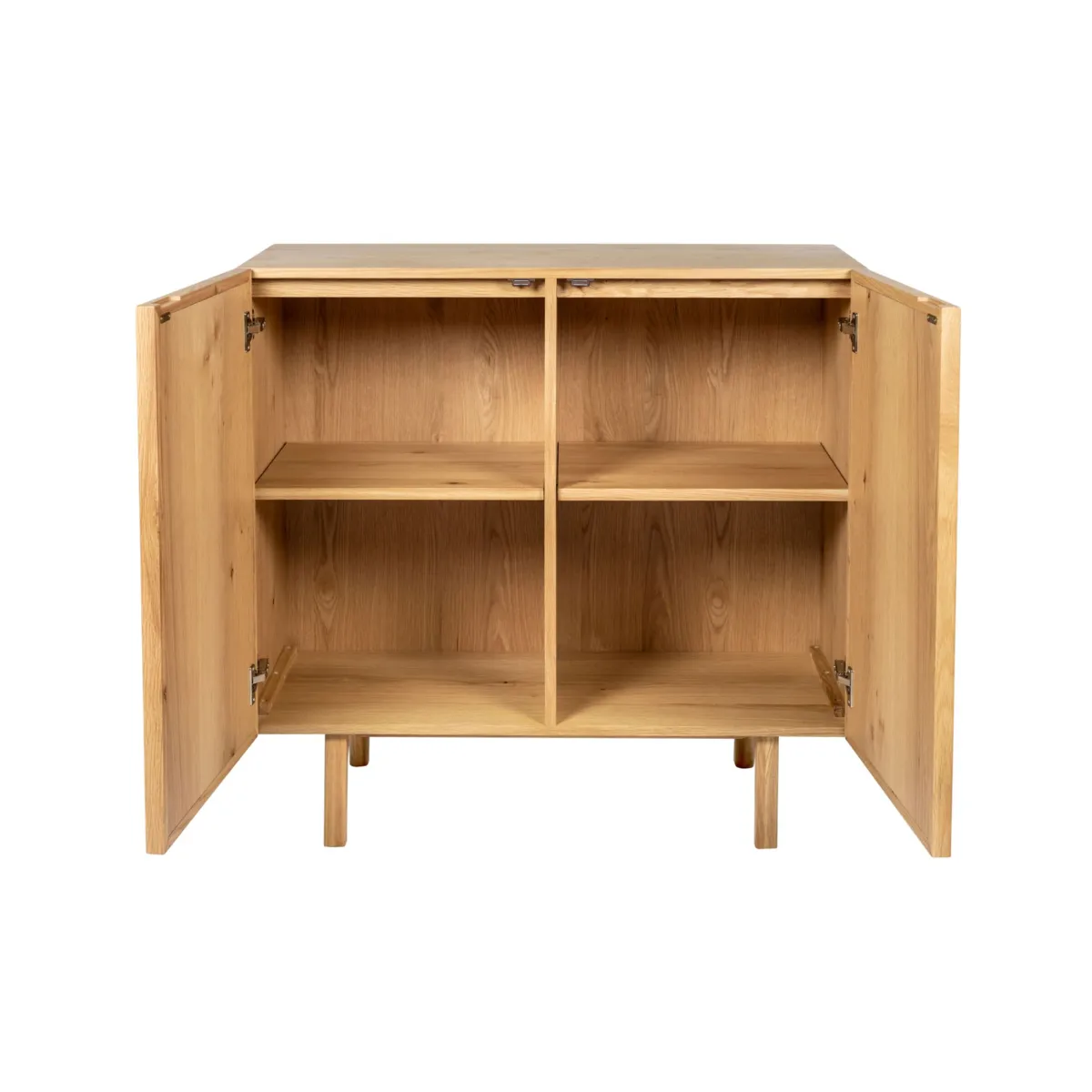 Buffet haut 2 portes chêne (100 x 100 cm) Olys naturel