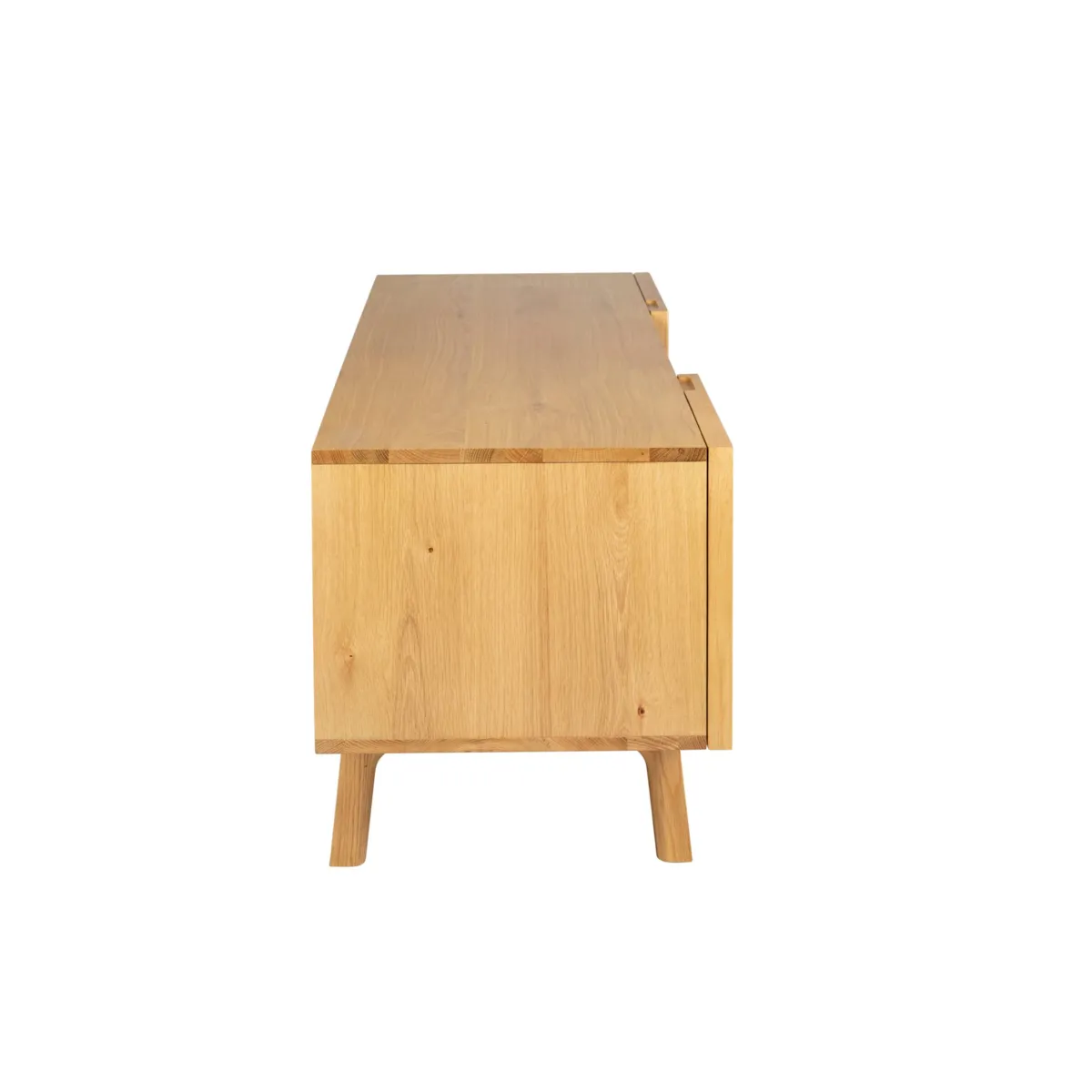 Meuble télé 2 niches 2 portes chêne (140 x 55 cm) Olys Naturel