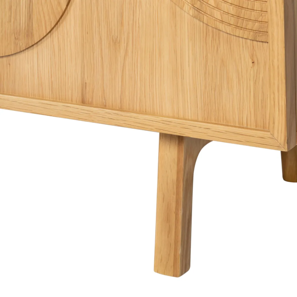 Meuble télé 2 niches 2 portes chêne (140 x 55 cm) Olys Naturel