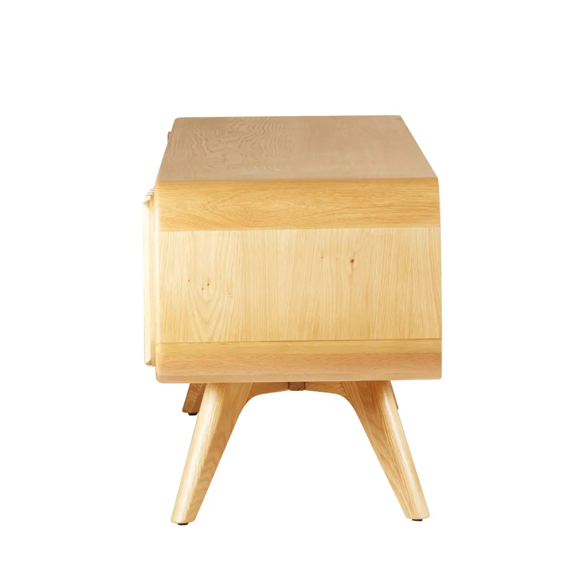 Mobile TV 2 scomparti 2 ante in rovere massiccio (165 x 58 cm) Bilbao Naturale