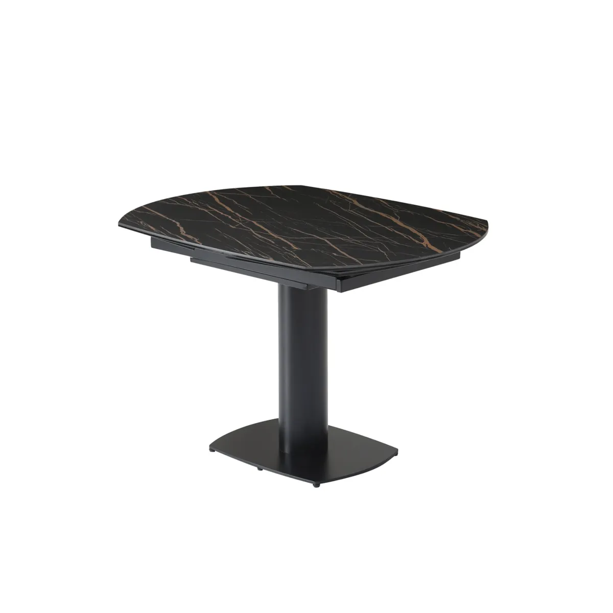 Tavolo rettangolare allungabile con prolunga in ceramica (120 cm) Kryo Nero